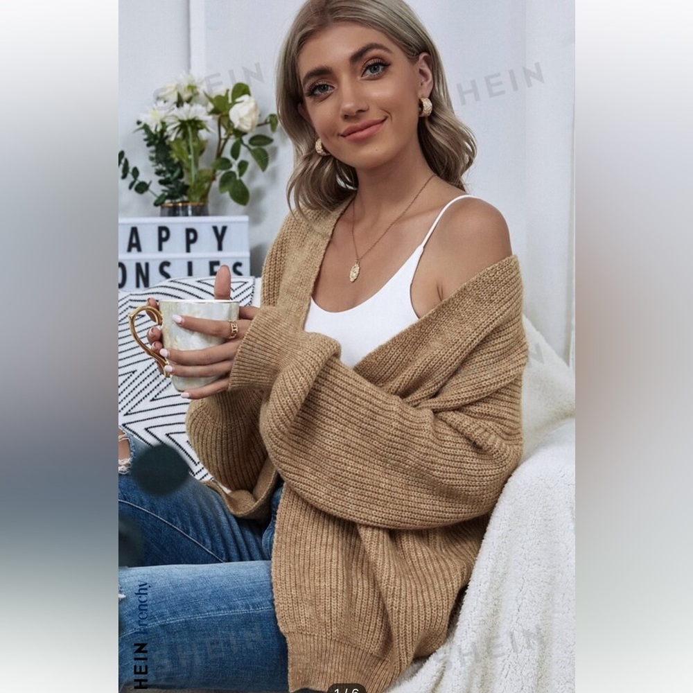 Beige cardigan size small new